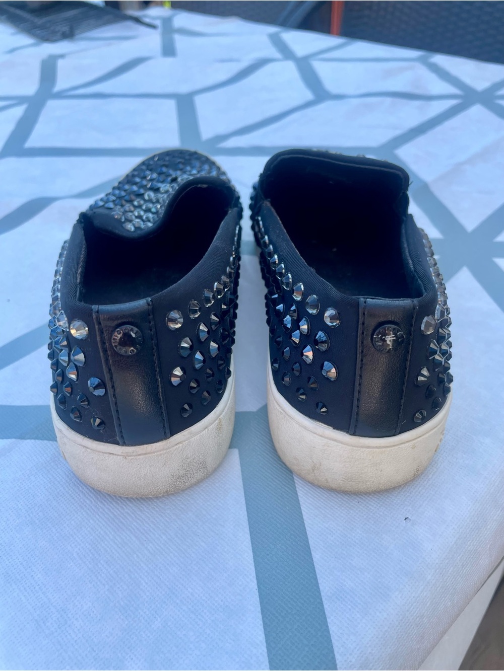 MICHAEL Kors Black Studded Slip-On Sneakers Size 6.5 - Picture 5 of 7